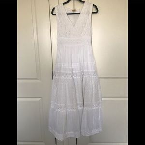 NWNT White Cotton Lace/Crochet Maxi Dress